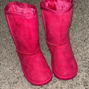 Fabkids Pink Suede-Like Mid-Calf Boots